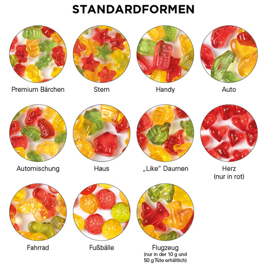 Minitüte, 10 g, recyclingfähiges Papier weiß, Trolli Weihnachtsmischung