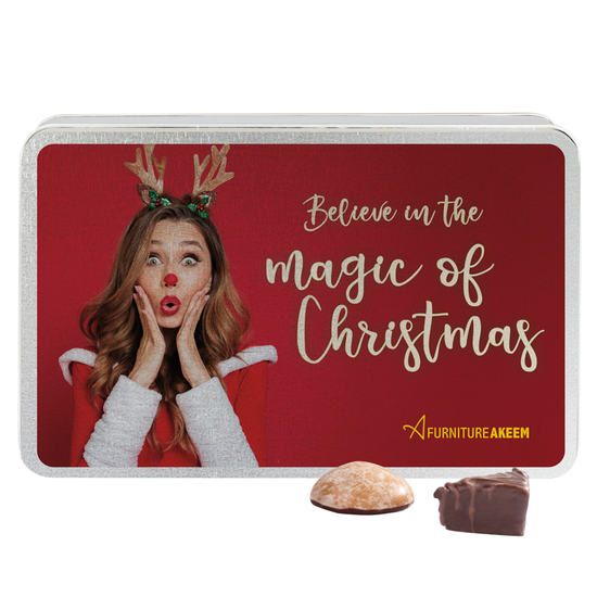 Geschenkdose aus Metall, Haeberlein-Metzger Lebkuchen-Mischung