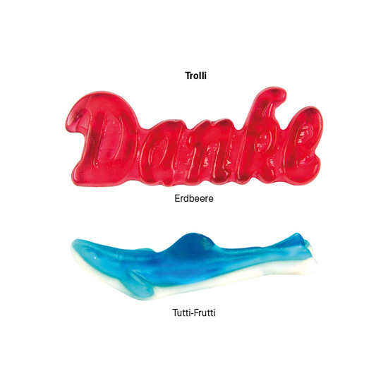 Trolli Fruchtgummi "Danke", Folie kompostierbar transparent