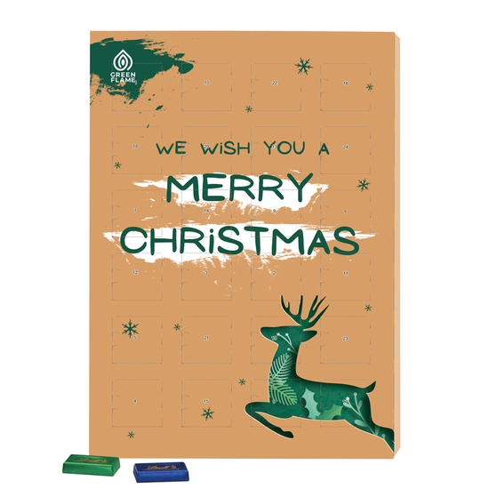 Marken Wand Adventskalender. Lindt Schokotäfelchen