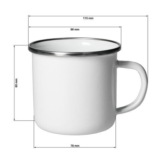 Emaille-Becher "Cozy" 300 ml, Subli