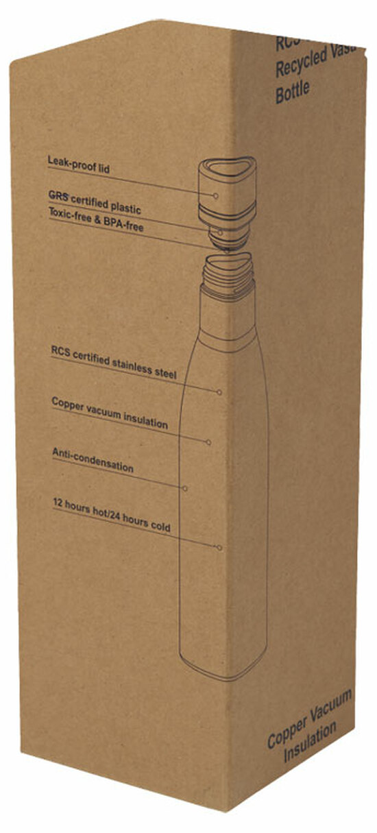 Vasa - Kupfer-Vakuum Isolierflasche aus recyceltem Edelstahl