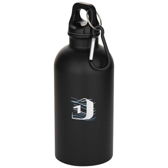 Oregon 400 ml matte RCS-zertifizierte einwandige Trinkflasche aus recyceltem Edelstahl mit Karabinerhaken