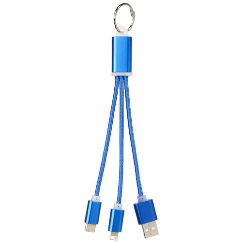 Metal 3-in-1 Ladekabel mit Schlüsselanhänger