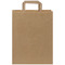Kraftpapiertasche 80-90 g/m² mit flachen Griffen – mittel