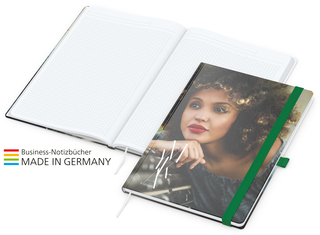 Match-Book White Bestseller A4 Cover-Star gloss-individuell, grün