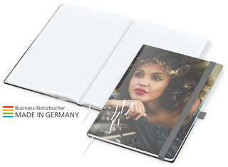 Notizbuch Match-Book White Bestseller A4 Cover-Star matt-individuell, silbergrau