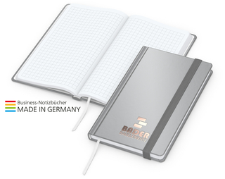 Notizbuch Easy-Book Comfort Bestseller Pocket, silber inkl. Kupferprägung