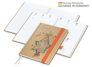 Match-Hybrid White Bestseller A5, Natura braun-individuell, orange