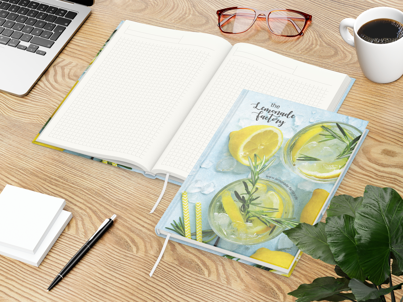 Notizbuch Note-Book A4 Cover-Star Recycling-Matt inkl. 4C-Druck