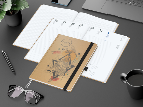 Wochenplaner Match-Hybrid White A4 Natura Bestseller