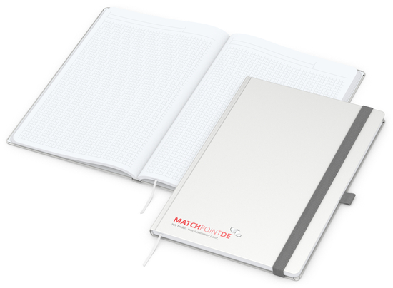 Notizbuch Vision-Book White A4 Bestseller inkl. Siebdruck-Digital