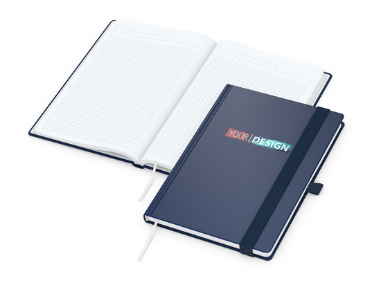 Notizbuch Vision-Book White A5 Bestseller inkl. Siebdruck-Digital