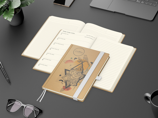 Wochenplaner Match-Hybrid Creme A5 Natura Bestseller