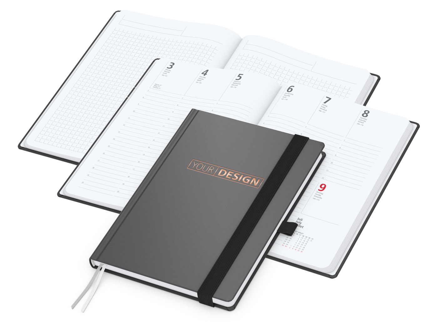 Wochenplaner Vision-Hybrid White Bestseller inkl. Prägung