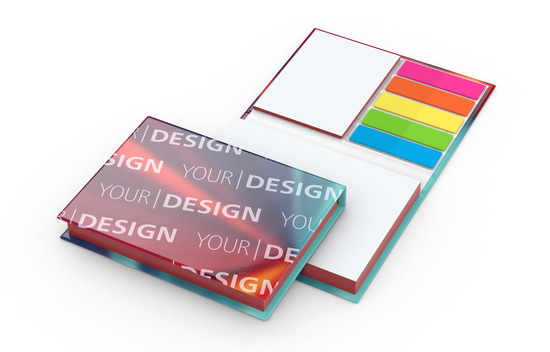 Haftnotiz-Set Prag Bookcover White Bestseller, 100/25 Blatt, Farbschnitt