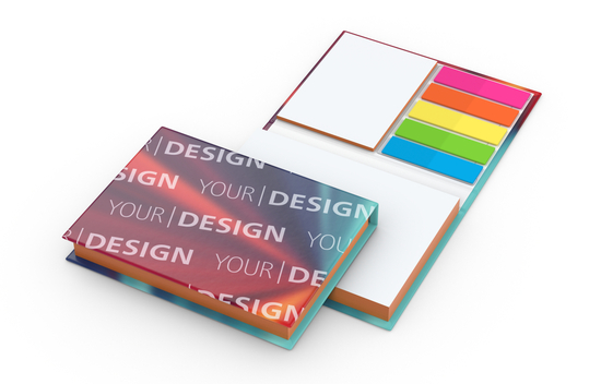 Haftnotiz-Set Prag Bookcover White Bestseller, 100/25 Blatt, Farbschnitt