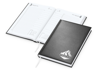 Buchkalender Advance Bestseller inkl. Silberprägung, schwarz