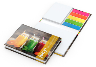 Haftnotiz-Set Brüssel Bookcover White Bestseller, gloss-individuell