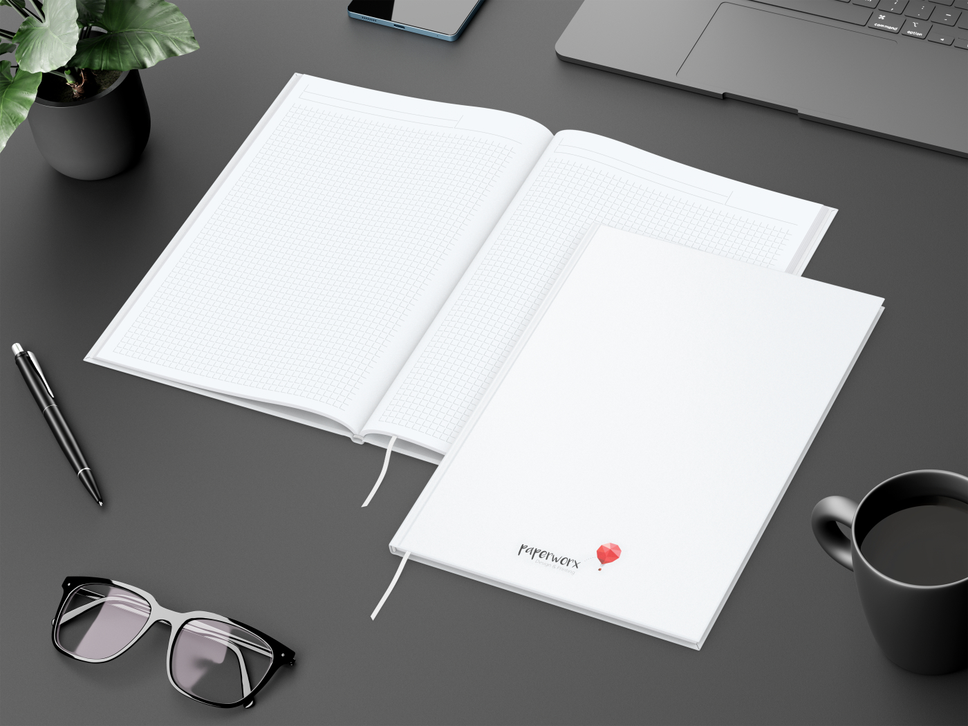 Notizbuch Memo-Book Bestseller, A4, matt-weiß