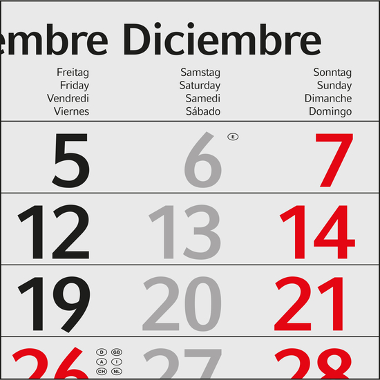 3-Monatskalender Profil 3 Bestseller (Mehrblock)