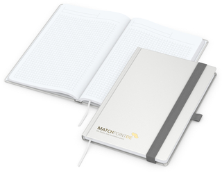 Notizbuch Vision-Book White Bestseller, A5, weiß inkl. Goldprägung