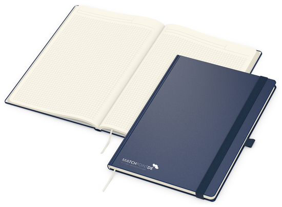 Notizbuch Vision-Book Creme Bestseller, A4, dunkelblau inkl. Silberprägung