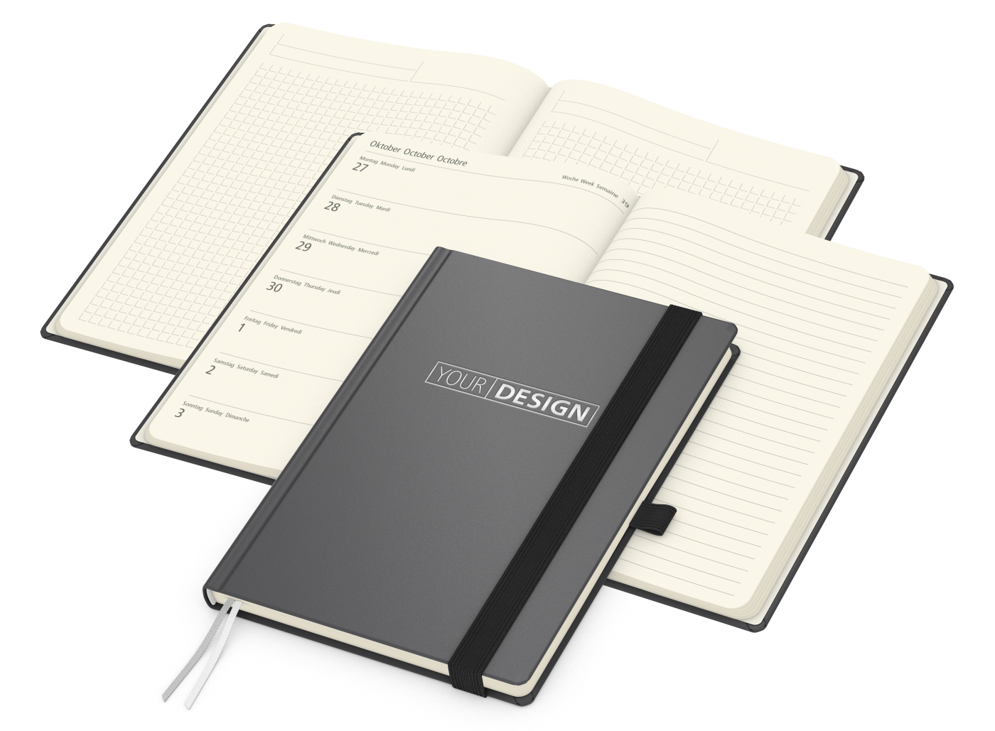 Wochenplaner Vision-Hybrid Creme Bestseller inkl. Silberprägung