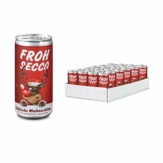 Geschenkartikel / Präsentartikel: FROHSECCO Elch (rot) 2K1258
