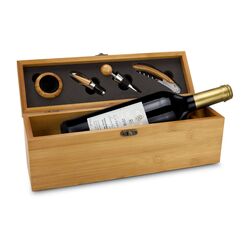 Geschenkset / Präsenteset: Wein in Bambuskiste 2K1330