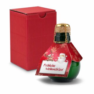 Origineller Sekt Fröhliche Weihnachten - Karton Rot, 125 ml 2K1358i4