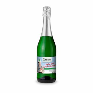 Sekt Cuvée - Flasche grün - Kapselfarbe Silber, 0,75 l 2K1902b