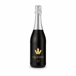 Sekt Cuvée - Flasche schwarz - Kapselfarbe Silber, 0,75 l 2K1904b