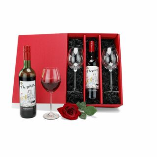 Geschenkset / Präsenteset: Rotwein für Zwei 2K2133