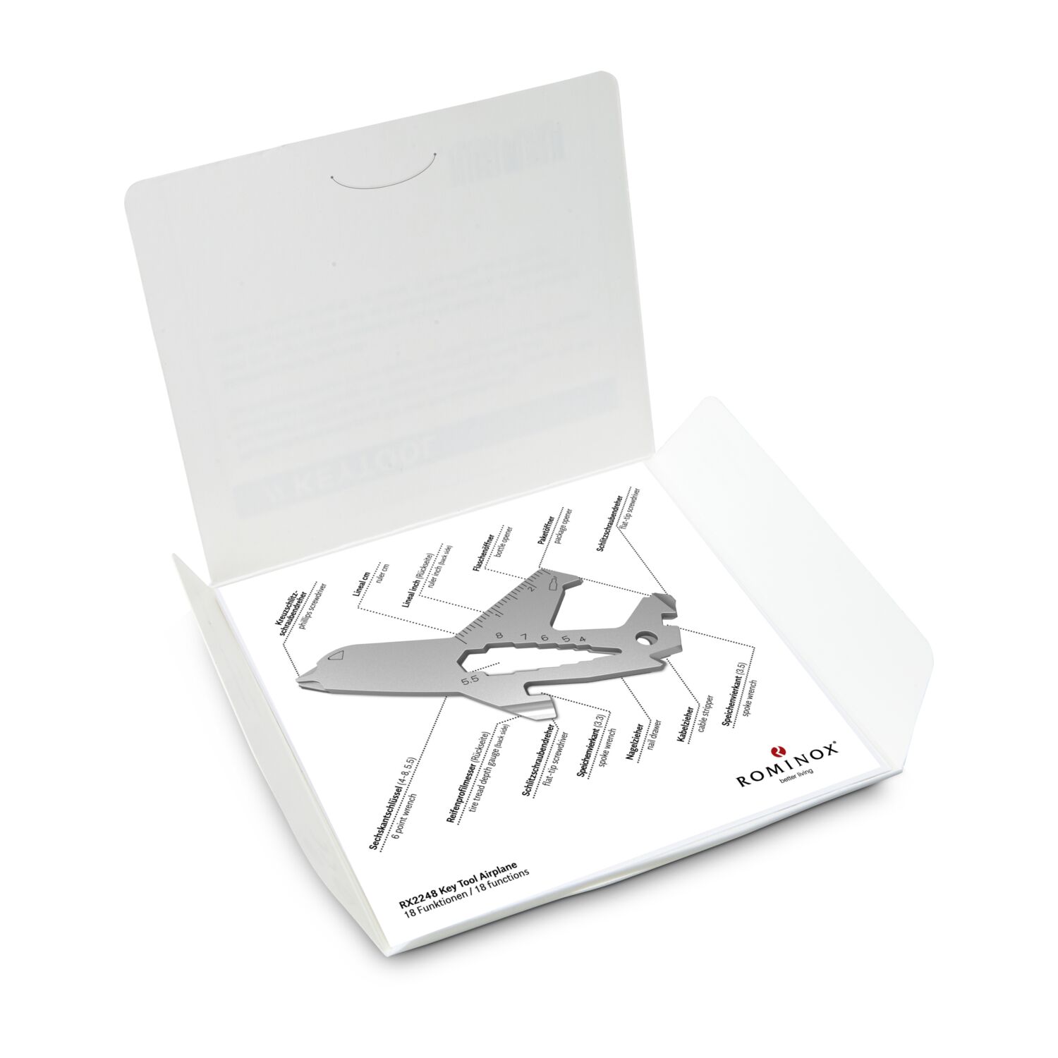 ROMINOX® Key Tool Airplane (18 Funktionen) Frohe Weihnachten 2K2201g