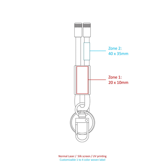 rPET-Schlüsselanhänger customized