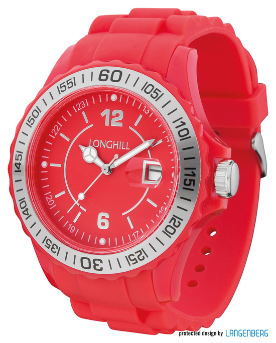 Kunststoffuhr LOGI SILBER