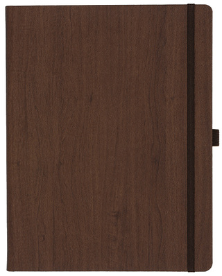 Notizbuch Style Large im Format 19x25cm, Inhalt blanco, Einband Woody in der Farbe Brown