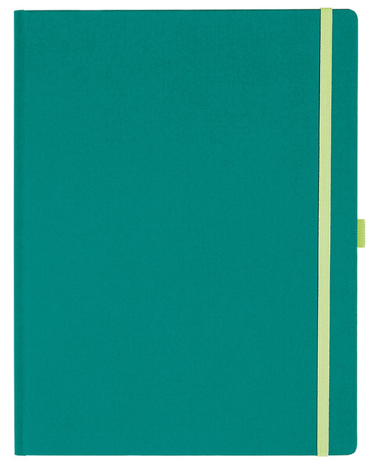 Notizbuch Style Large im Format 19x25cm, Inhalt kariert, Einband Fancy in der Farbe Laguna