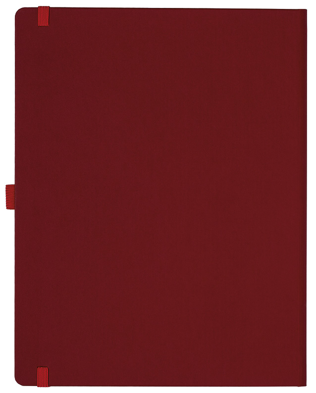 Notizbuch Style Large im Format 19x25cm, Inhalt kariert, Einband Fancy in der Farbe Ruby Red