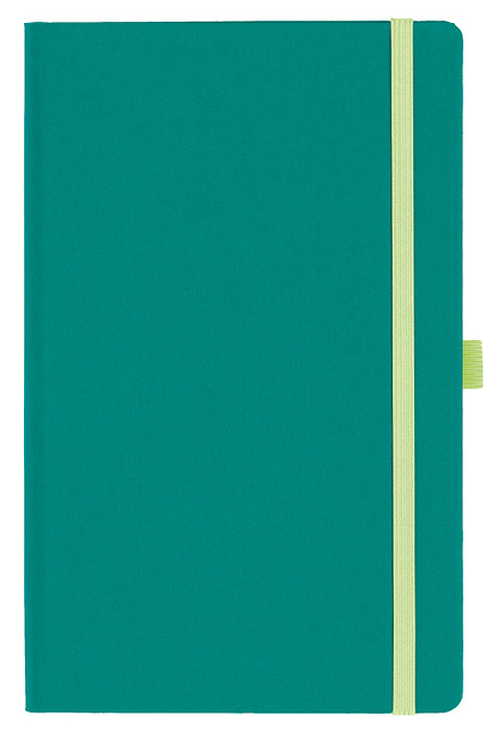 Notizbuch Style Medium im Format 13x21cm, Inhalt kariert, Einband Fancy in der Farbe Laguna