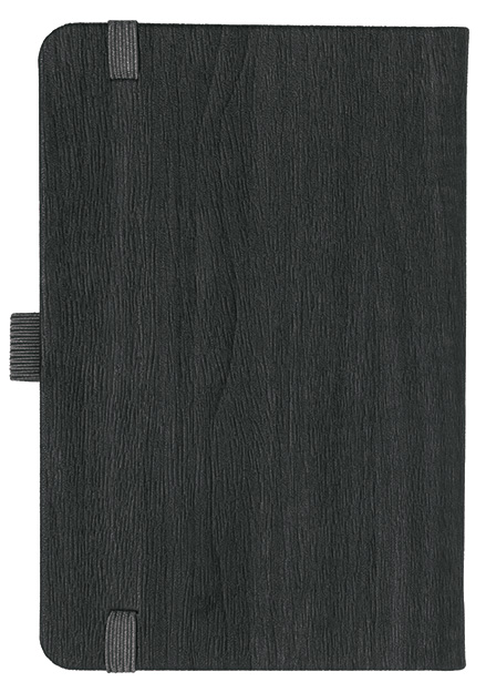 Notizbuch Style Small im Format 9x14cm, Inhalt blanco, Einband Woody in der Farbe Charcoal