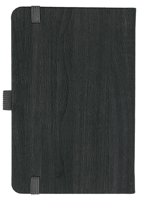 Notizbuch Style Small im Format 9x14cm, Inhalt blanco, Einband Woody in der Farbe Charcoal