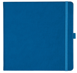Notizbuch Style Square im Format 17,5x17,5cm, Inhalt blanco, Einband Slinky in der Farbe Azure
