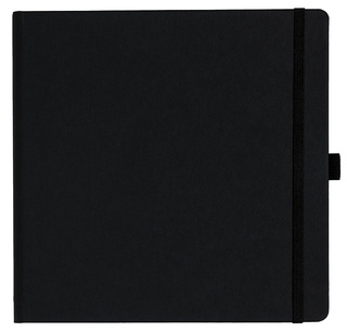 Notizbuch Style Square im Format 17,5x17,5cm, Inhalt kariert, Einband Fancy in der Farbe Black