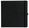 Notizbuch Style Square im Format 17,5x17,5cm, Inhalt liniert, Einband Slinky in der Farbe Black