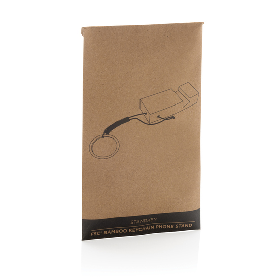 Standkey Bambus Schlüsselanhänger Telefonständer