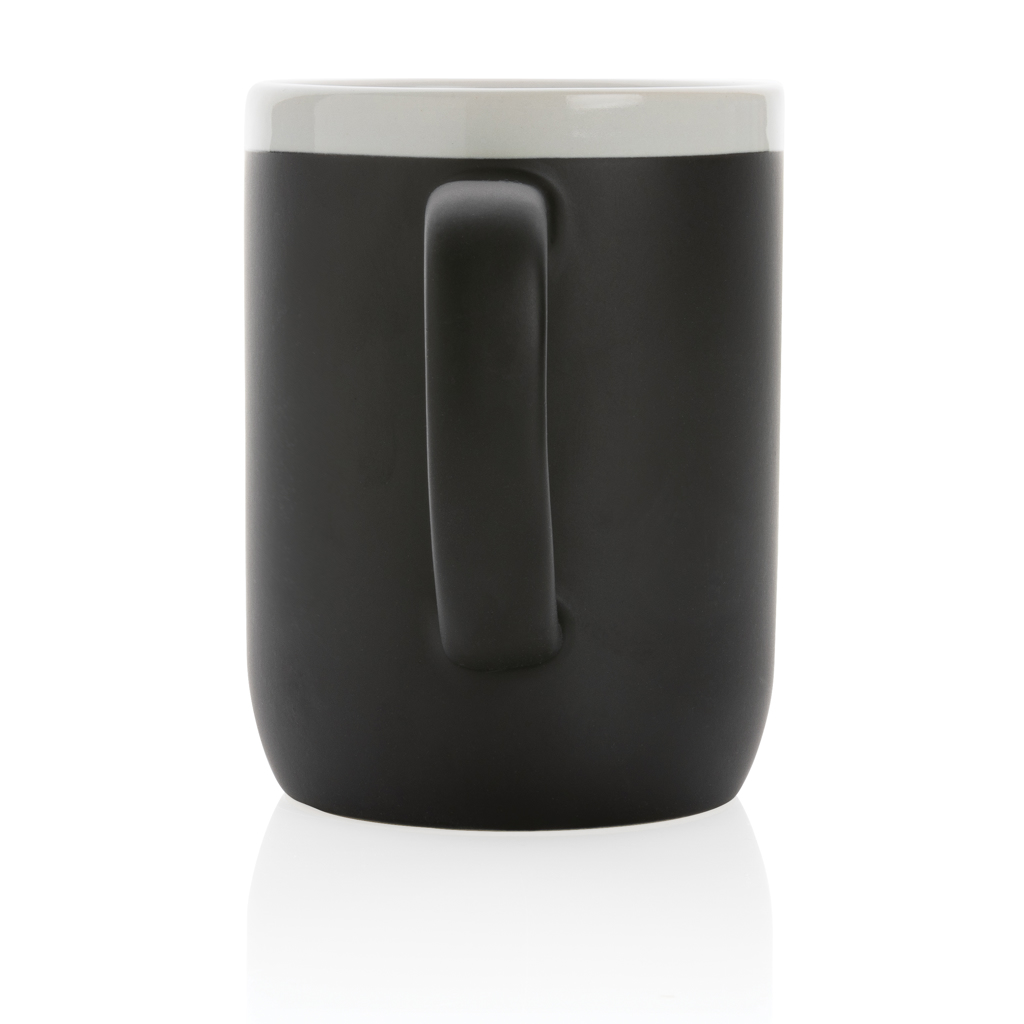 Keramiktasse mit weißem Rand, 300ml