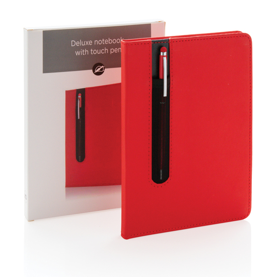 Basic Hardcover PU A5 Notizbuch mit Stylus-Stift