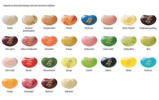 Jelly Belly Beans Werbetüte, Inhalt: Jelly Belly Beans ca. 9 g